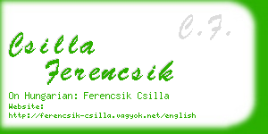 csilla ferencsik business card